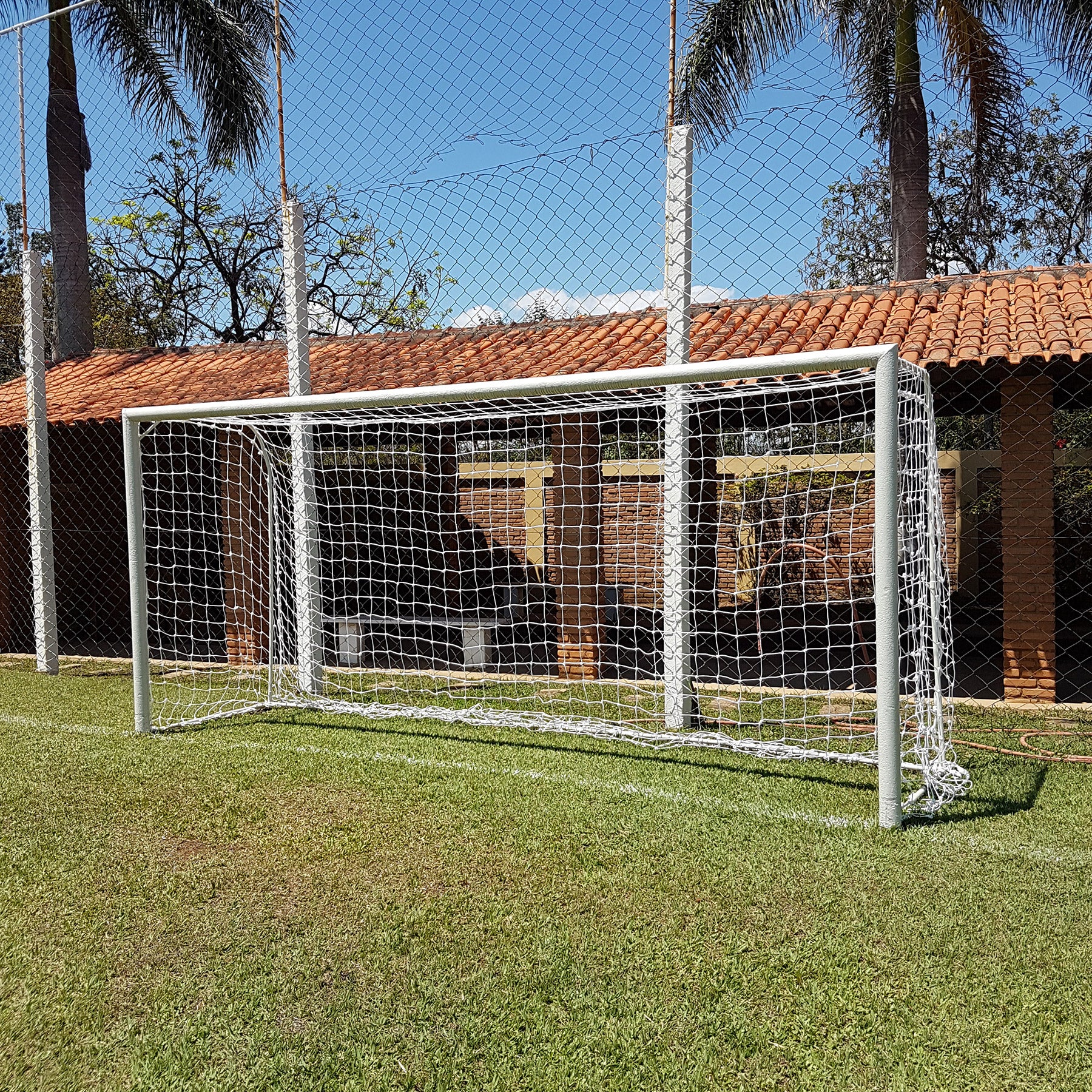Par de Rede para Trave, Gol Futebol de Campo Seda Véu - Gismar Redes