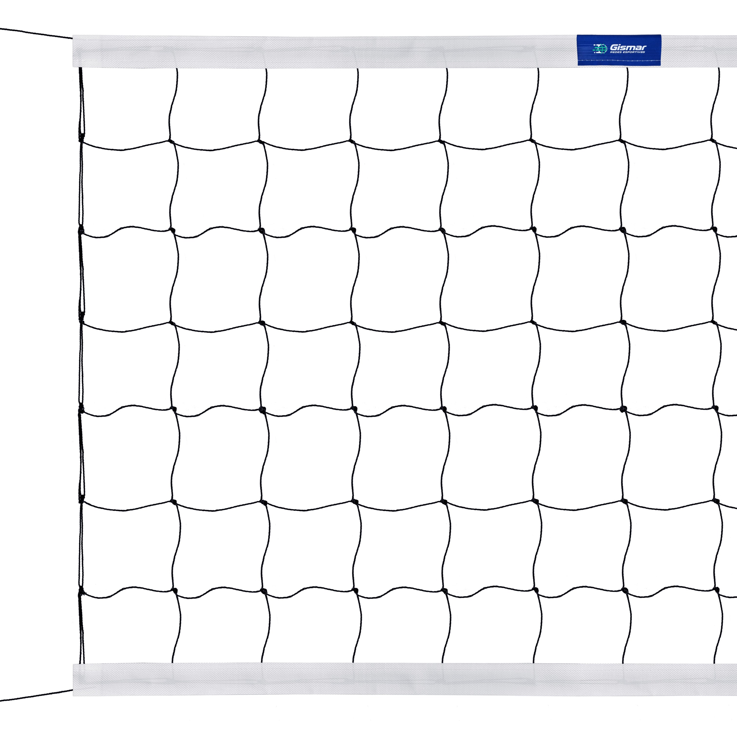 Rede de Vôlei 9,5m com 2 Faixas Sintéticas - Gismar Redes