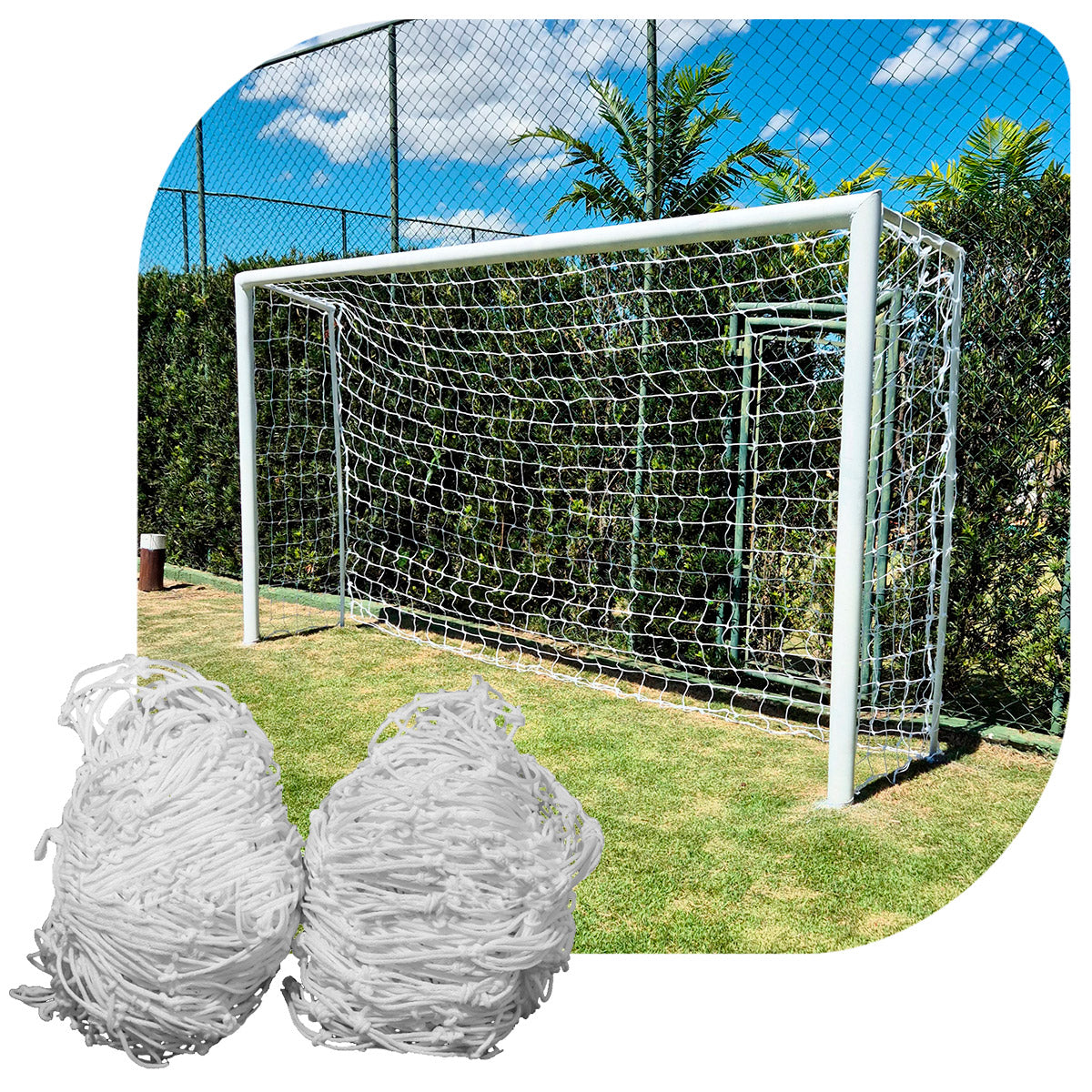 Par de Rede para Trave, Gol Society Nylon Caixote