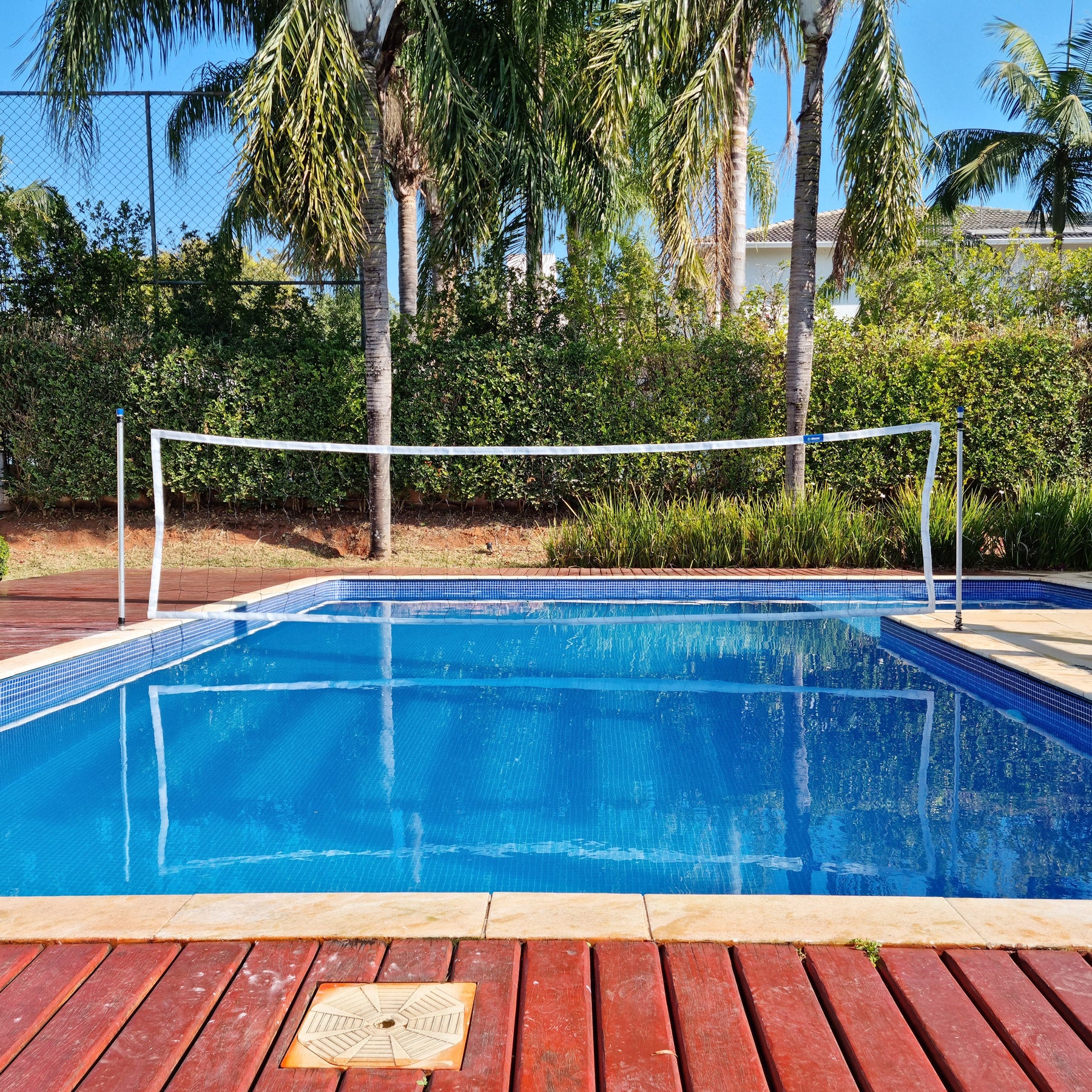 Rede de Biribol Vôlei de Piscina 4 Faixas - Gismar Redes