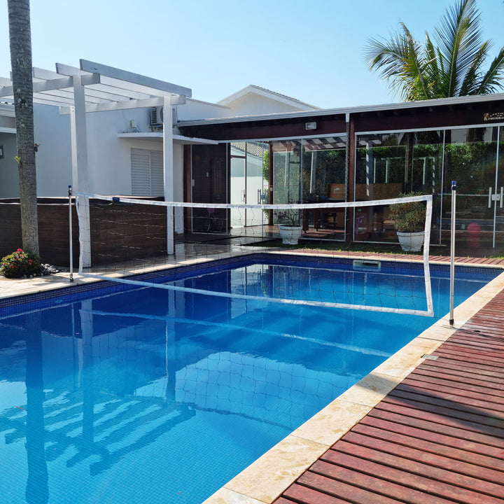 Rede de Biribol Vôlei de Piscina 4 Faixas - Gismar Redes