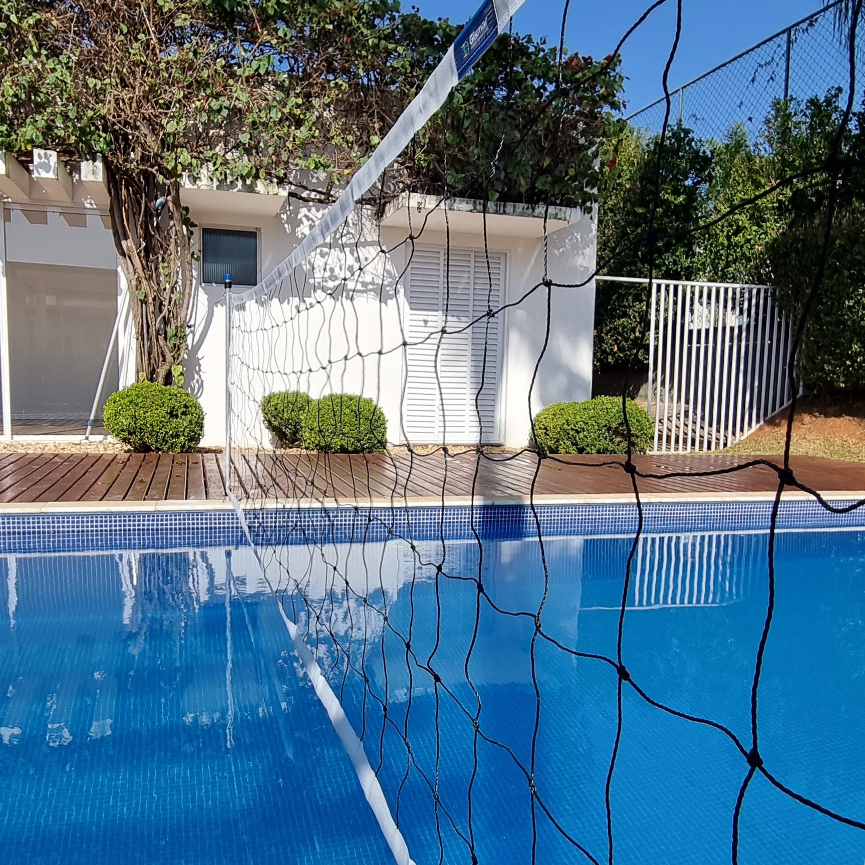 Rede de Biribol Vôlei de Piscina 4 Faixas - Gismar Redes