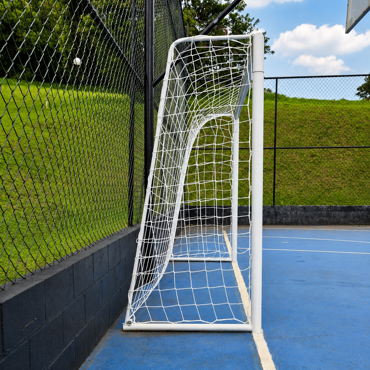 Par de Rede para Trave, Gol Futsal, Futebol de Salão Seda Véu