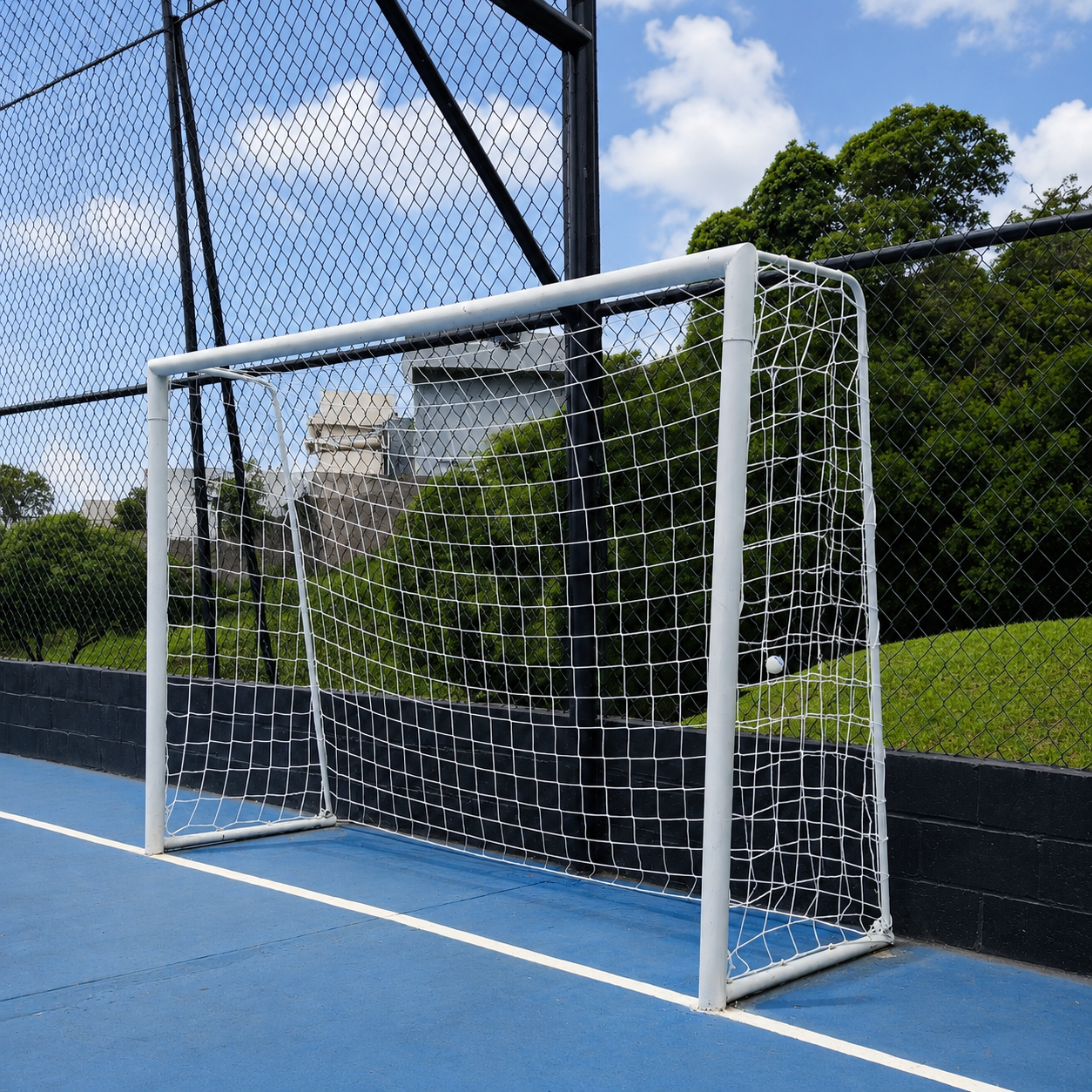 Par de Rede para Trave, Gol Futsal, Futebol de Salão Seda Véu