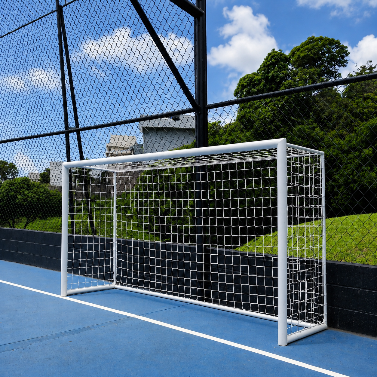 Par de Rede para Trave, Gol Futsal, Futebol de Salão Seda Caixote