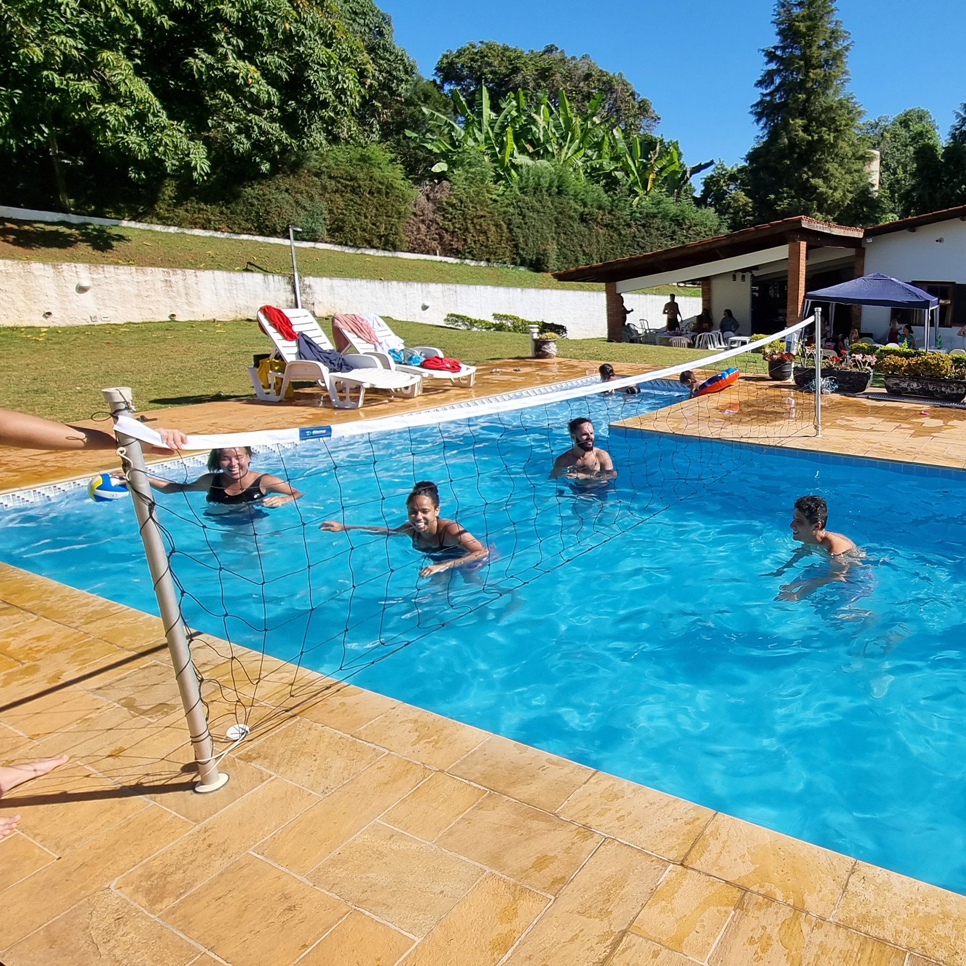 Rede de Biribol Vôlei de Piscina Recreativa Branca - Gismar Redes