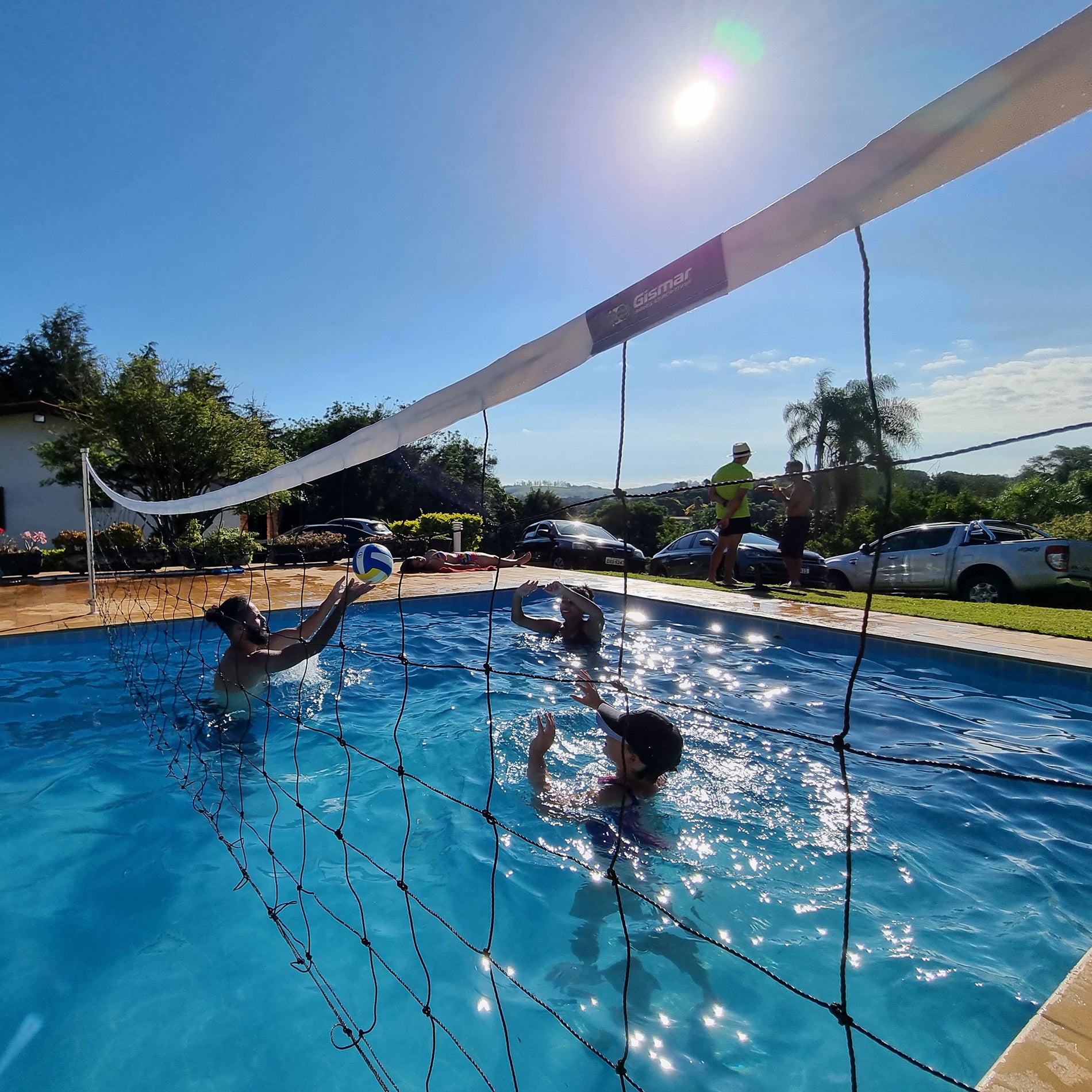 Rede de Biribol Vôlei de Piscina Recreativa Branca - Gismar Redes